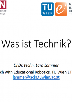 Deckblatt Präsentation Was ist Technik?