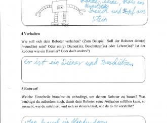 Abbildung 2 Fragebogen RoboFIT Schräger Roboter Workshop Albertus Magnus Gymnasium