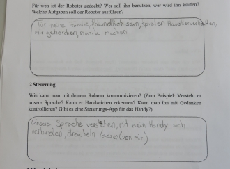 Abbildung 4 Fragebogen RoboFIT Schräger Roboter Workshop Laaerberg Gymnasium