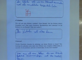 Abbildung 6 Fragebogen RoboFIT Schräger Roboter Workshop Lise Meitner Gymnasium