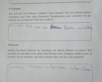 Abbildung 1 Fragebogen RoboFIT Schräger Roboter Workshop Laaerberg Gymnasium