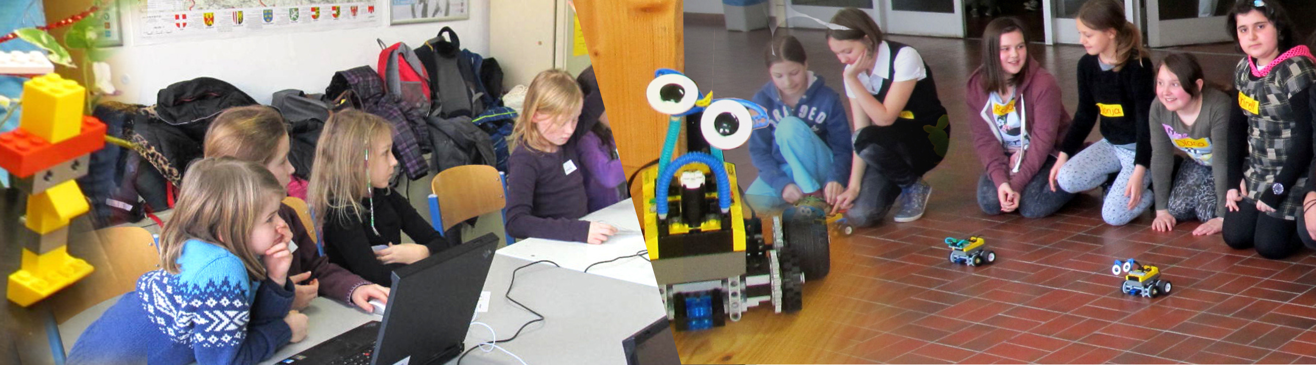 Mädchen bauen und programmieren Roboter in Roberta & Robina, ZIMD