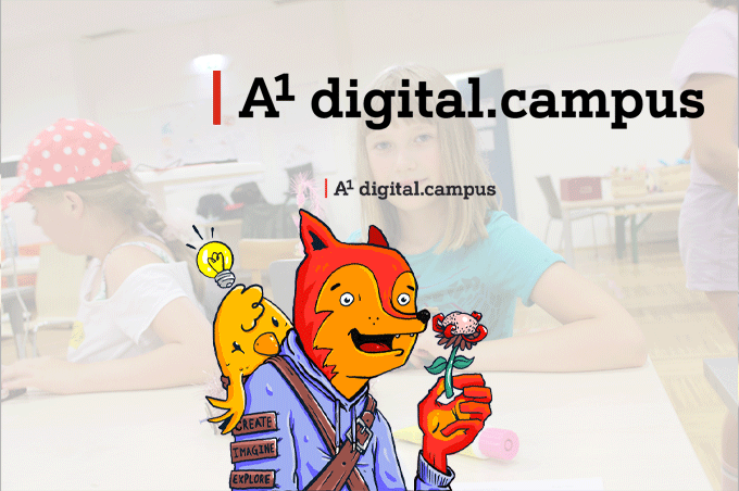 A1 digital.campus Logo und Fuchs